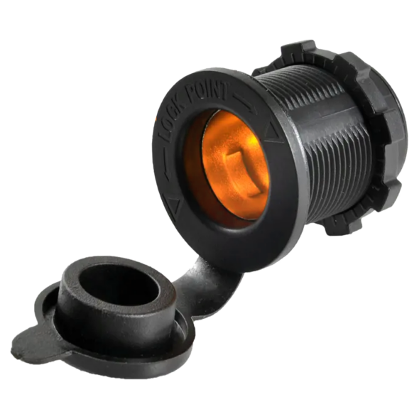 12V PWR Socket (Cigarette Socket) 20AMP With Amber LED