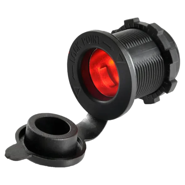 12V PWR Socket (Cigarette Socket) 20AMP With Red LED
