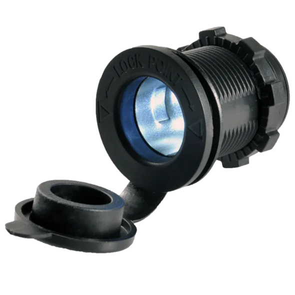 12V PWR Socket (Cigarette Socket) 20AMP With White LED