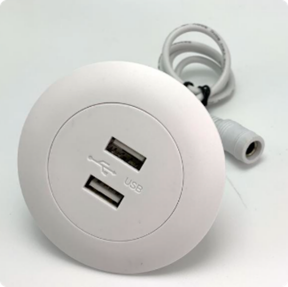 WHITE with 50cm wire; fixing nut; Twisting cover(hiding screws) Three mounting screws