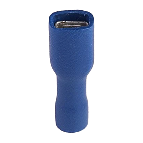 Female Spade (Fully Insulated) 6.3x0.8mm, Blue