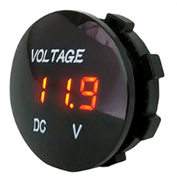 3-32V DC Semi-transparent Dome Digital Voltmeter - Amber LED