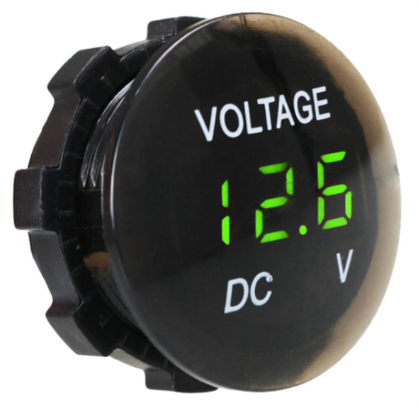 3-32V DC Semi-transparent Dome Digital Voltmeter - Green LED
