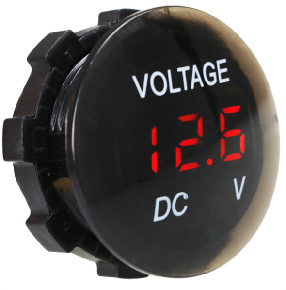 3-32V DC Semi-transparent Dome Digital Voltmeter - Red LED