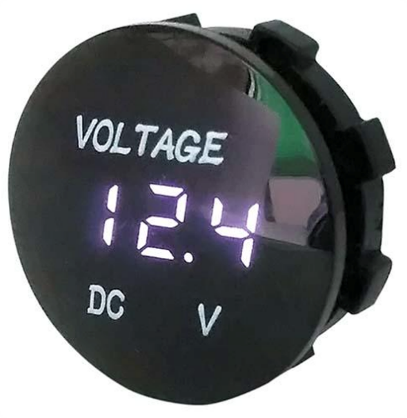 3-32V DC Semi-transparent Dome Digital Voltmeter - White LED