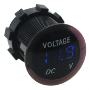 3-32V DC Semi-transparent Dome Digital Voltmeter LONG BODY Blue LED